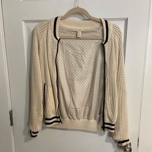 Nude knit light jacket sweater